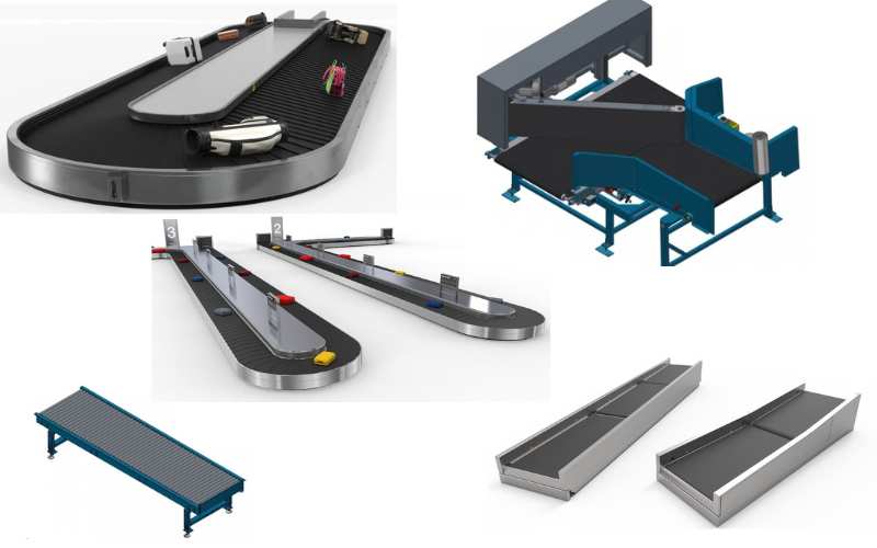 A network of conveyor belts, sorting machines, and tilt trays working together within a modern Chinese airport's baggage handling system.