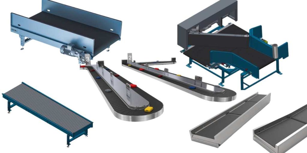 Automated baggage sorting system efficiently processes luggage at a French airport.